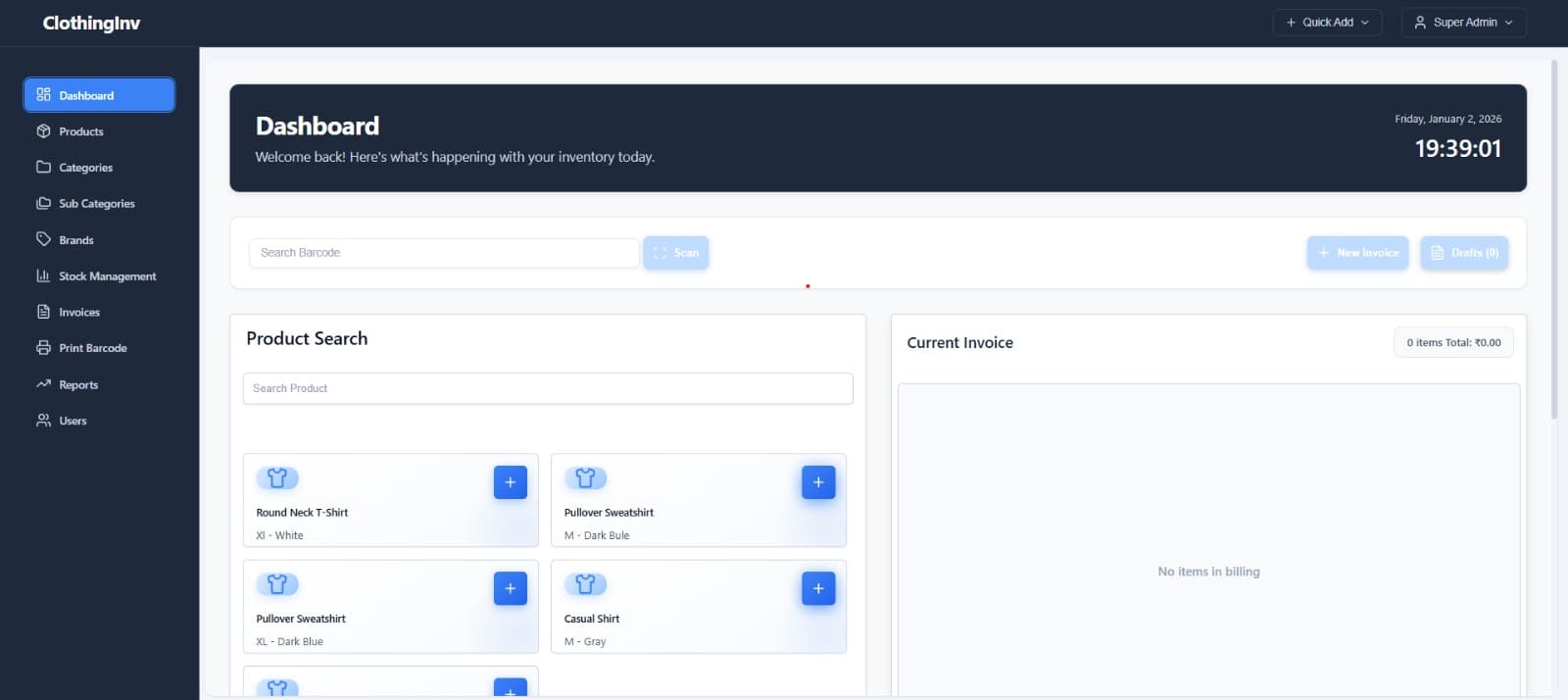 Blurred background for InvenTrack Pro — Inventory Management Platform