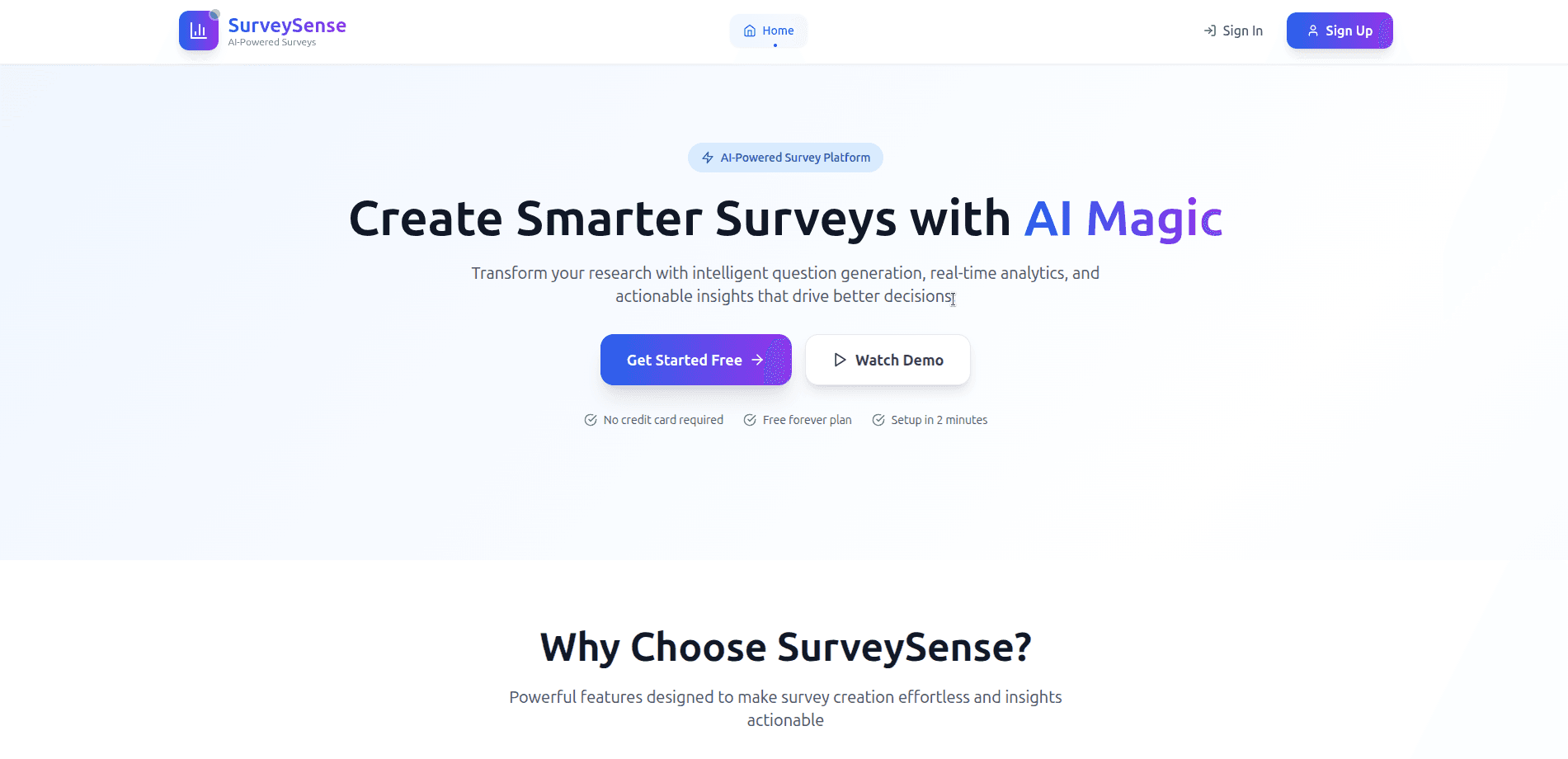 Blurred background for SurveySense — AI Survey Platform